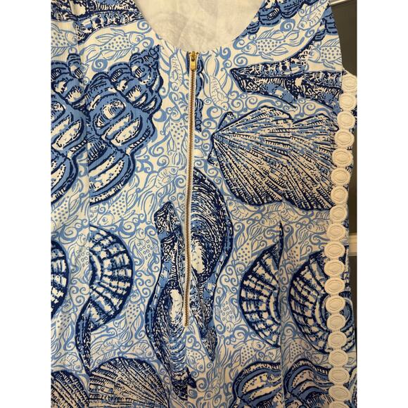 Lilly Pulitzer Mila Shift Dress Blue Peri Pop Up Stuffed Shells White *size 6 - Picture 9 of 15